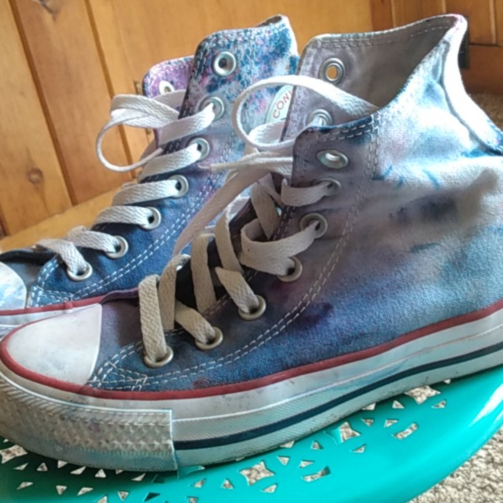 Converse All Star High Tops White Tie Dye 5.5